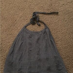 American Eagle Outfitters Gray Striped Tank Top